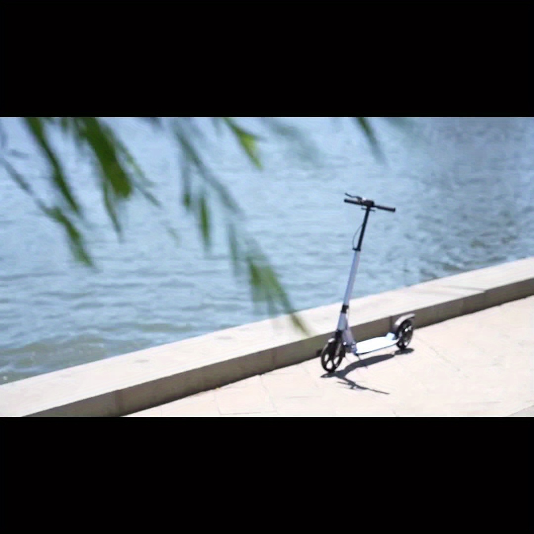 Adult Kick Scooter, Non-Motorized with 200 Mm Large Wheels, Features Disc Brakes, Back Strap, And Double Suspension, Foldable Design, Without Battery - Image 11