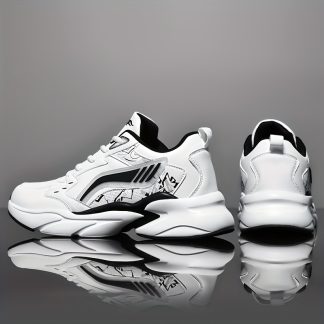 A Pair of 2025 Large Men'S And Women'S Sports Shoes, Lightweight And Stylish, with PU Uppers, Suitable for Everyone'S Casual Running Shoes, All-Season Universal