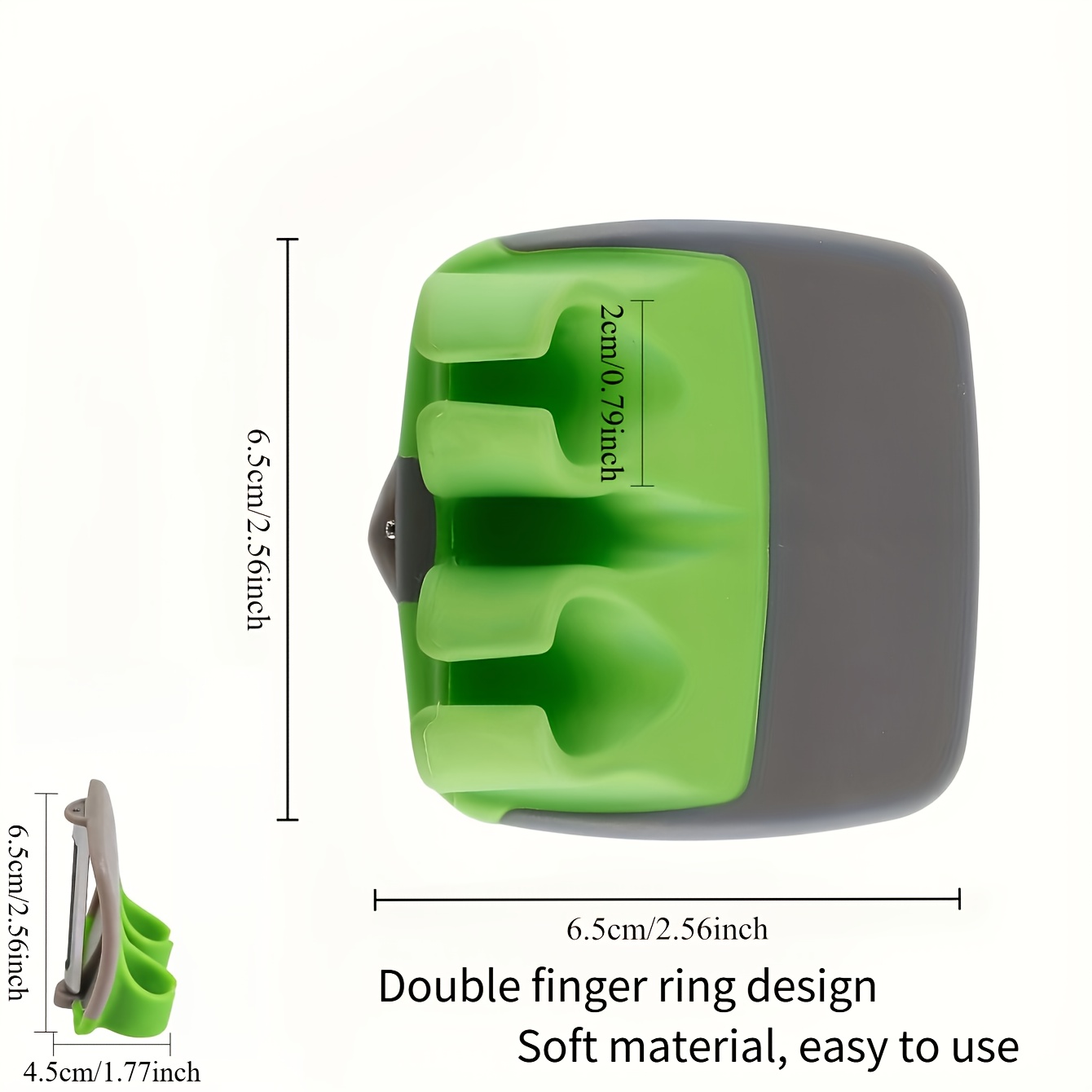 1 Stainless Steel Handheld Peeler, Easily Peel Fruits And Vegetables, Vegetable Peeling Tool, Comfortable Grip, with Non-Slip Rubber Finger Ring Design. Made of Stainless Steel And Durable Thermoplastic Rubber Material, Not Electric - Image 4