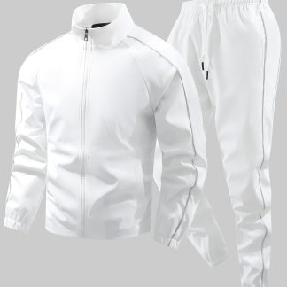 Fashionable Casual Athletic Suit Men'S Spring And Autumn New Jacket And Pants Two-Piece Set Running Sports Suit Men'S Sportswear Jacket Student New Spring And Autumn Style One Set