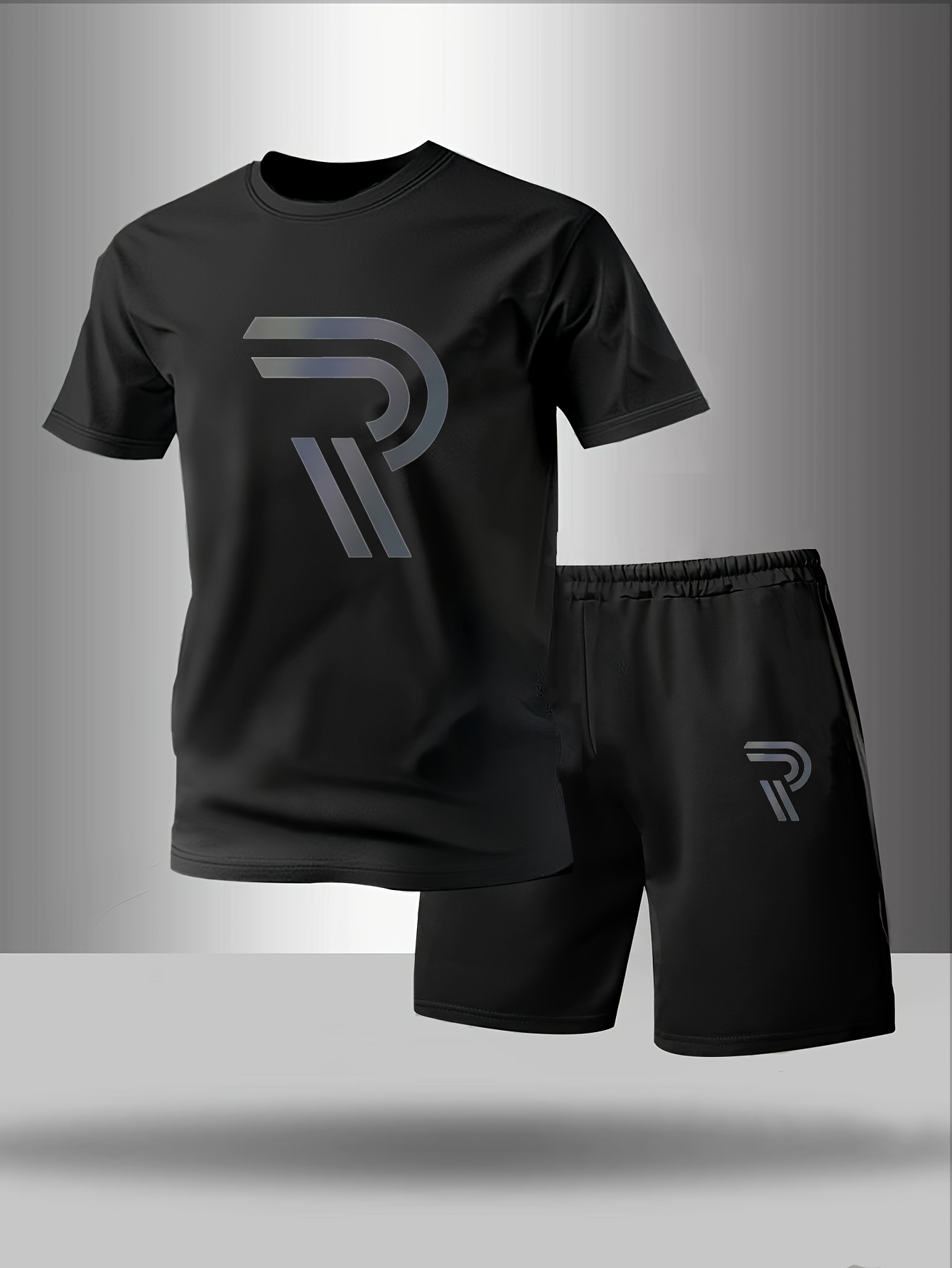 2pcs Men's 100% Cotton Pajama Set - All-Season Short Sleeve & Shorts Sleepwear with Pajama Top & Matching Shorts, Round Neck, Machine Washable, Casual Bedwear for, Lounge & Nightwear - Comfortable Matching Outfit