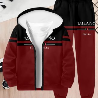 3d Printed Cool Printed Boys' Jackets and Trousers Suit for Autumn and Winter Hooded Zipper Cardigan+trousers Fashion Daily Casual Long Sleeve Sportswear., Perfect for Outdoor