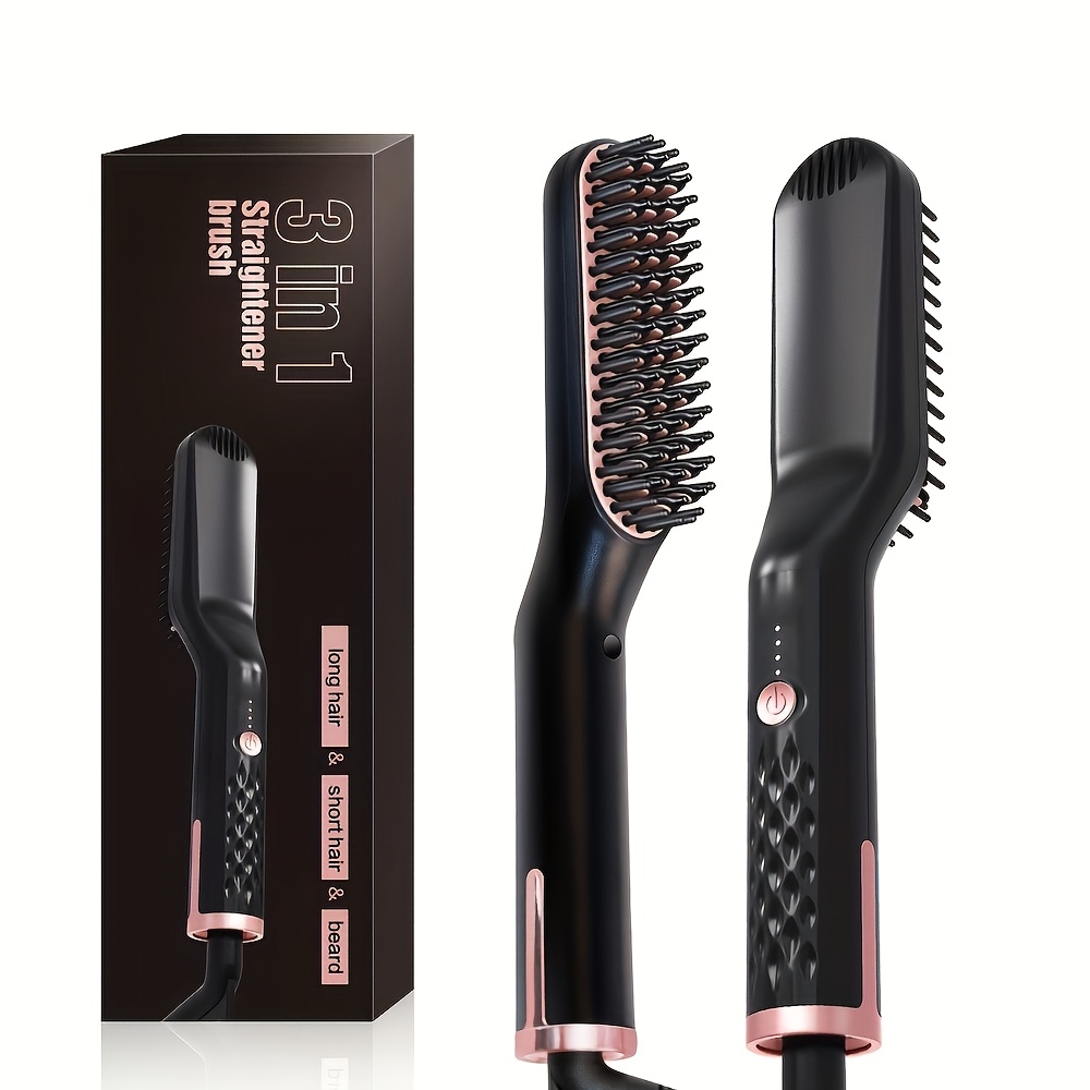 Beard Straightener for Men,Premium Heated Beard Brush Anti-Scald Feature,Beard Straightening Comb Gifts for Men Him Dad - Image 5