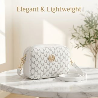 1pc Women'S Vintage M-Pattern Printed Shoulder Bag, 3 Colors Available! Light Luxury And Fashion Letter Print Crossbody Bag, Fashion M-Logo Hardware, Shoulder And Crossbody Use