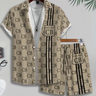 Men's Casual Fashion Shirt and Shorts Set