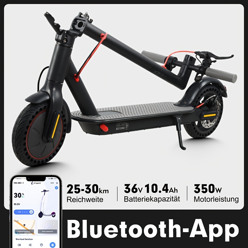 Mankeel 350W Scooter for Adults & Teens - 26-Mile Range, 20KM/H Speed, Foldable Heavy-Duty Ride with 3 Speed Modes, Cruise Control, Dual Braking System, 119.75kg Capacity, 21.59cm All-Terrain Tires