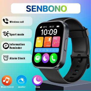 Smart Watch for Wireless Calling (Answering/Making/Rejecting Calls), 1.91-Inch Full Touch Color Screen, Multiple Sports Modes, Music Control, Alarm Clock, Sleep, Weather, High-Resolution Screen, USB Charging, Easy to Wear Daily