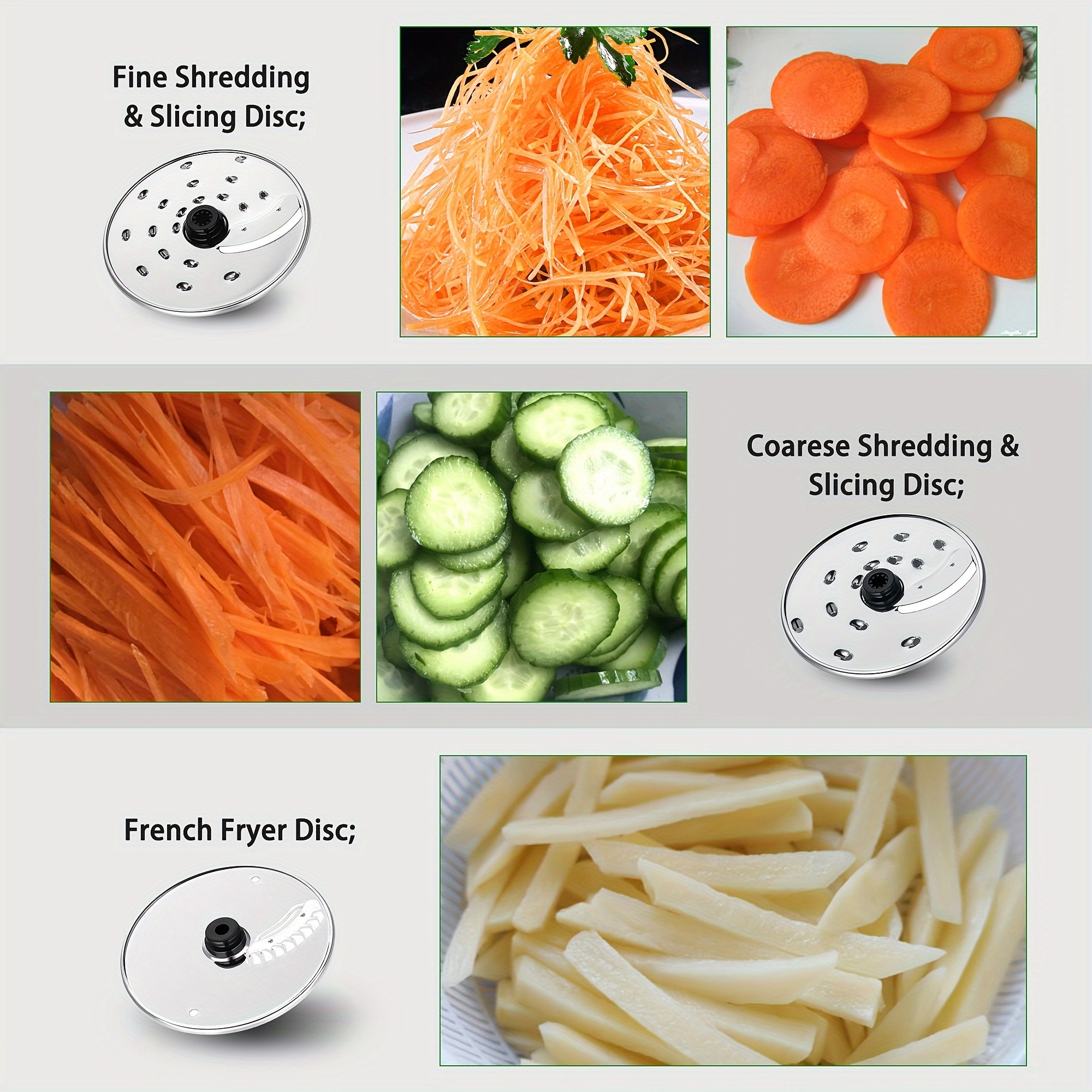Food Processor 11-in-1 with Chopping Blending Kneading Grinding Whisking Juicing, 1100W, 3 Speeds Plus Pulse, 3.2L Bowl and 1.5L Jug Blender - Image 8