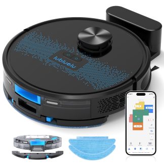 Lubluelu New Robot Vacuum, 6500Pa Super Suction Robot Vacuum And Mop Combo, Wifi/App, Multi-layered Mapping, Self-Charging, Anti-Siphon, 55dB Low Noise, Ultra-Slim Body, 3 In 1 Robotic Vacuum For Home Pet Hair Hard Floor Carpet