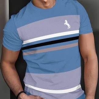Men'S Fashion T-Shirt Outdoor Commute Round Neck Short Sleeve Sweatshirt