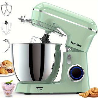3-In-1 Kitchen Food Stand Mixer with 10+ Speeds, Powerful Motor, 6.5 QT Mixing Bowl - Includes Whisk, Dough Hook, Beater for Perfect Baking Experience, Baking Essentials, Stand Mixer for Kitchen, Christmas Gifts