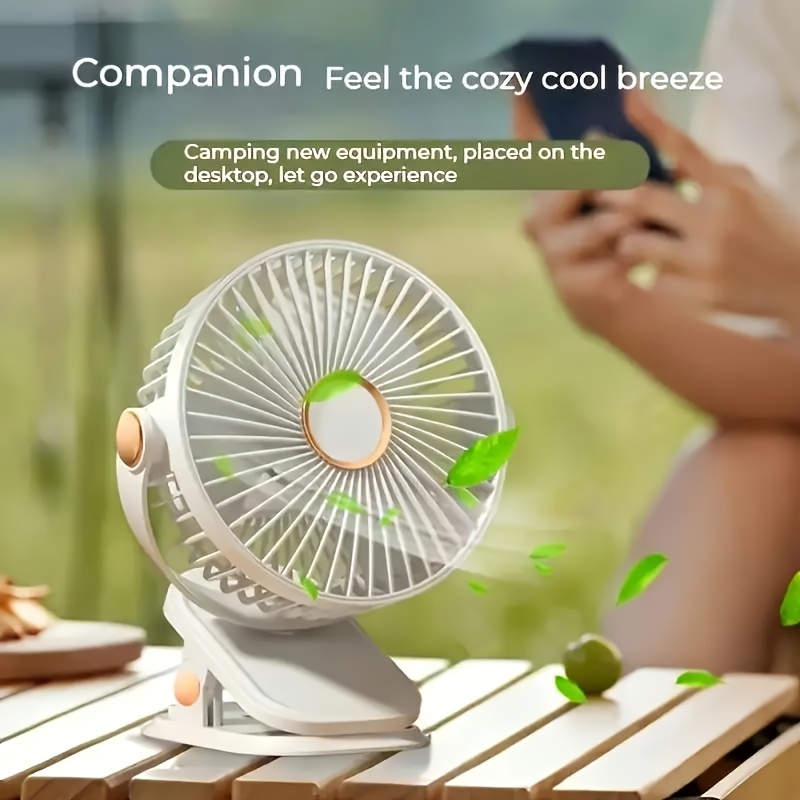 Summer USB Charging Portable Fan, Can Be Clipped, Stood, Or Hung, 4 Colors Optional, 5 Wind Speed Levels Adjustable, Multi-Angle Adjustable, Comfortable Cooling, Detachable And Washable, Suitable for Home, Office, Outdoor, Dormitory, Gift Giving - Image 11