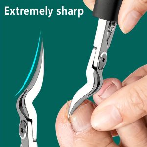 1pc Nail Clipper Specially Designed for Thick Ingrown Nails, Embedded Nail Care Tool for Adults and Seniors with Thick, Hard Nails - Unisex, Suitable for the Elderly, Stainless Steel Material, Sharp Curved Blade Toenail Care Tool