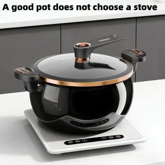 Enamel Stew Pot for Home Kitchen Multi-functional for Stewing Meat and Soup, Non-stick Pot with Two Ears for Soup, Thickened 7 Capacity for Quick Cooking