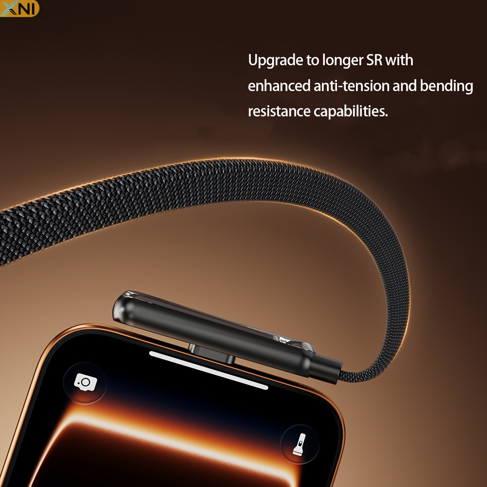 XNI 240W Foldable Phone Stand with Dual Type-C Super Fast Charging Cable, Angled Design for Hands-Free Use, Desktop Phone Holder, Compatible with Huawei, Xiaomi, Honor, and Laptops, Fast Charging Cable - Image 9