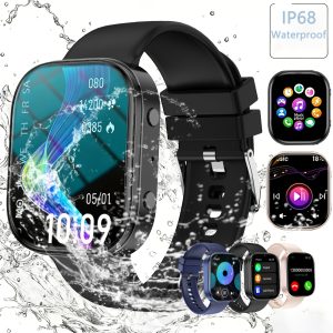 ERUN Smartwatch Compatible for iPhone & Android, Unisex Wireless with Wireless Calling, AMOLED HD Screen,, Activity Tracker, Step Counter, Monitor, Multi- Modes, Phone Calls Suitable for Men & Women
