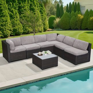 12/14pcs Stretch Large Leaf Jacquard Outdoor Terrace Cushion Covers Sofa Chair Covers Sofa Covers Pillow Covers Replacement Furniture Covers Suitable for Pets Washable