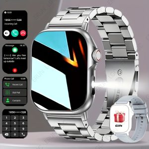 This Latest Smartwatch Is High-end, Featuring a 1.83-inch Touchscreen, a Stylish Strap, and Numerous Functions Including Call/message Reminders, Alarm Clock, Multiple Sports Modes, Camera Control, Calendar, Weather Forecast, Music Control