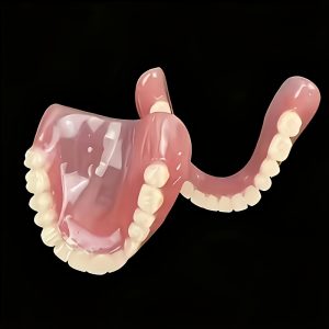 Ready-to-wear Dentures, Suitable for Adults with Missing Teeth. Adjustable Upper and Lower Denture Set with a Natural Appearance. Reusable Plastic Smile System, Ideal for Daily Wear, Photography, and Parties