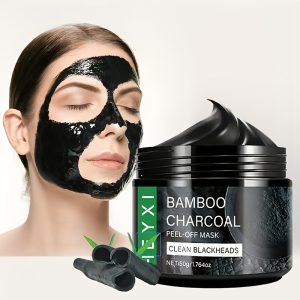 Bamboo Charcoal Mask, Cleanses Skin, Refreshes and Controls Oil, Provides Hydration Without Tightness, Easy to Use, Leaves Skin Cleaner, Hypoallergenic and Non-irritating Formula with Natural Ingredients, Suitable for All Skin Types