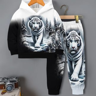 Boys' Outfit, Long-Sleeve Sports Sweatshirt for Spring And Autumn, Stylish Boys' Clothing, Suitable for Outdoor Wear, Perfect As a Birthday Gift