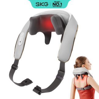 SKG Cordless Neck and Shoulder Massager with Heat, 6D Shiatsu Bionic Hand Kneading Machine for Trapezius and Back, Wearable Hands-Free Electric Deep Tissue Full Body Massager, Portable Home Office Car Tech Gifts for Women Men Mom Dad