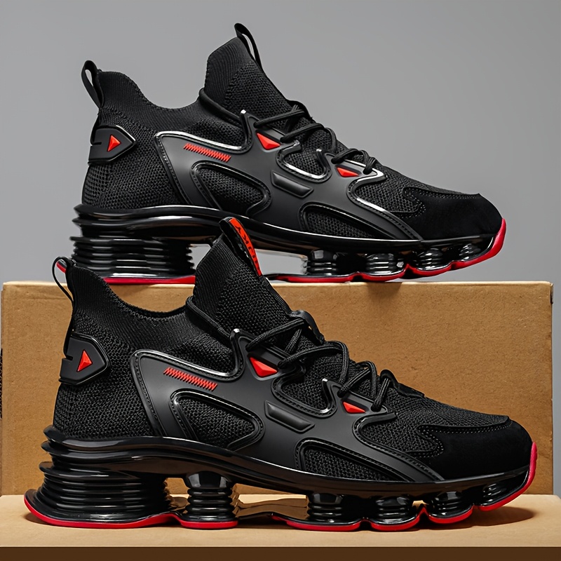 Men's Breathable Low-Top Sneakers Running Shoes with Cool Mesh Upper & Cushioned Sole - Lightweight Athletic Suitable for Gym,, Casual Wear, Spring/Fall Training - Round Toe Low-Top Athletic Footwear - Image 3