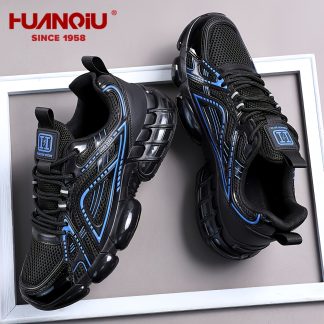2026 Platform Dad Shoes, Breathable Mesh Men's Sports Casual Shoes, Black Trendy Men's Casual Sneakers, Height-Increasing Shock-Absorbing Outdoor Running Shoes, Men's Fashionable Letter Print Versatile Mecha-Style Outdoor Shoes, Unisex Couple's