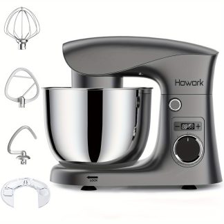Vertical Mixer with 5L 10-speed Tilt-head Electric Vertical Mixer, 3-in-1 Kitchen Mixer, with Bowl, Dough Hook, Beater, and Stirrer, Suitable for Baking, Cakes, and Most Household Cooking Food Mixers.