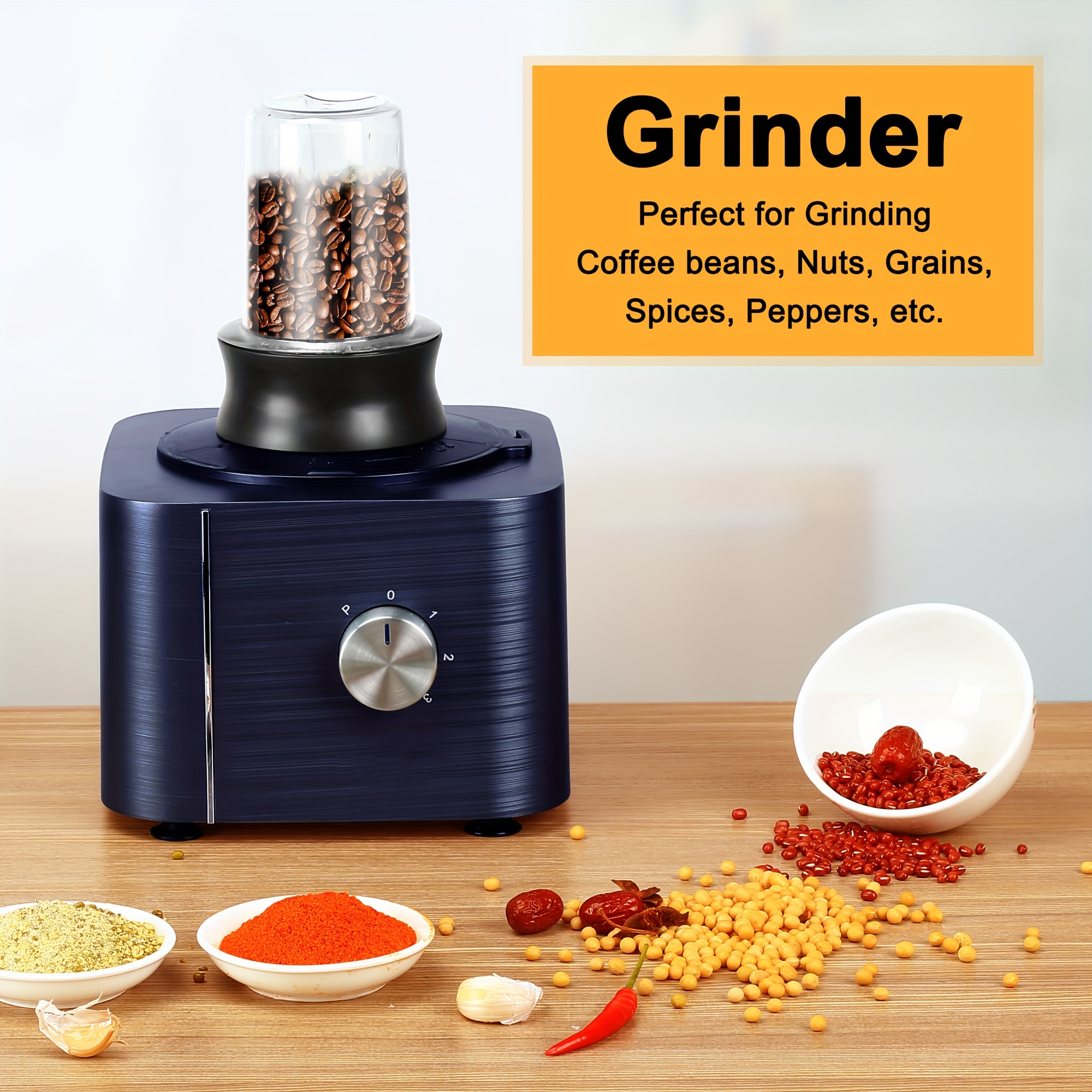 Food Processor 11-in-1 with Chopping Blending Kneading Grinding Whisking Juicing, 1100W, 3 Speeds Plus Pulse, 3.2L Bowl and 1.5L Jug Blender - Image 3