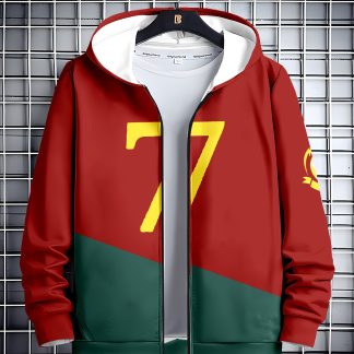 Boys' fashion zipper hooded cardigan long sleeve sports printing boys' tops children's daily casual game cartoon