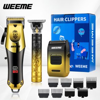 WEEME Hair Clippers for Men, Professional Electric Razor Shaver & Beard Trimmer Set, Cordless Men' Hair Cutting Kit for Barber & Family Grooming, Home DIY Haircut Tools