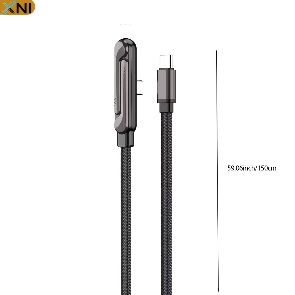 XNI 240W Foldable Phone Stand with Dual Type-C Super Fast Charging Cable, Angled Design for Hands-Free Use, Desktop Phone Holder, Compatible with Huawei, Xiaomi, Honor, and Laptops, Fast Charging Cable - Image 6