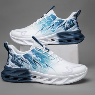 Men's Lightweight Mesh Gradient Outdoor Running Shoes, Fashionable, Comfortable, and Breathable Women's Road Sports Casual Shoes, Blade-Type Footwear