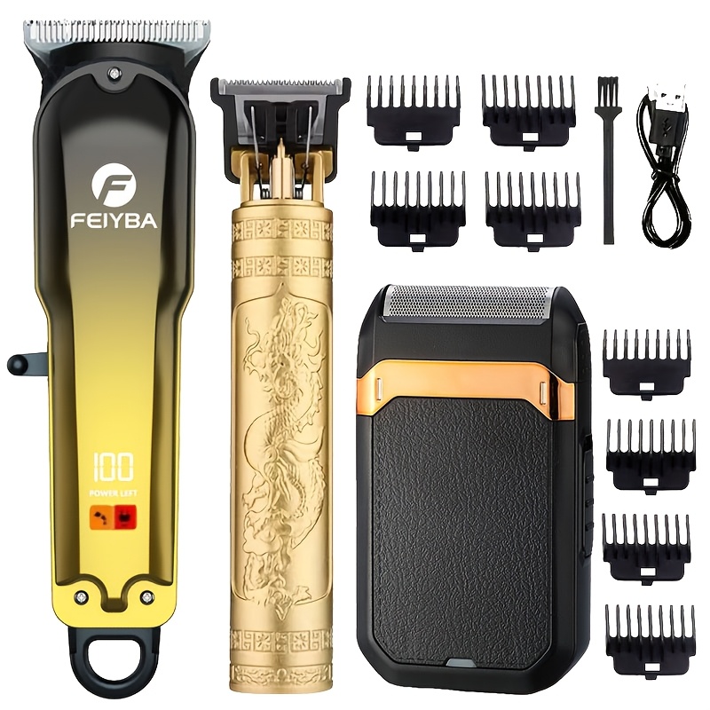 3PS/2PS Professional Rechargeable Hair Clipper Set - Professional Hair Clipper, Sideburn Trimmer, Electric Shaver, USB Charging, Fine Trimming of Hair And Beard, The Most Ideal Holiday Gift for Men! - Image 5