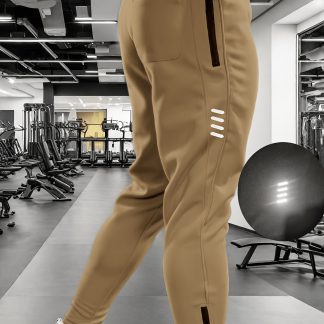 Men'S Athletic Long Pants - Muscular Fitness Athletic Sweatpants - Casual American Men'S Style Sweatpants Comfortable And Breathable - Side Personalized Night Glow Stripes, Elastic Waistband with Drawstring And Zippered Ankle Cuffs, Knit