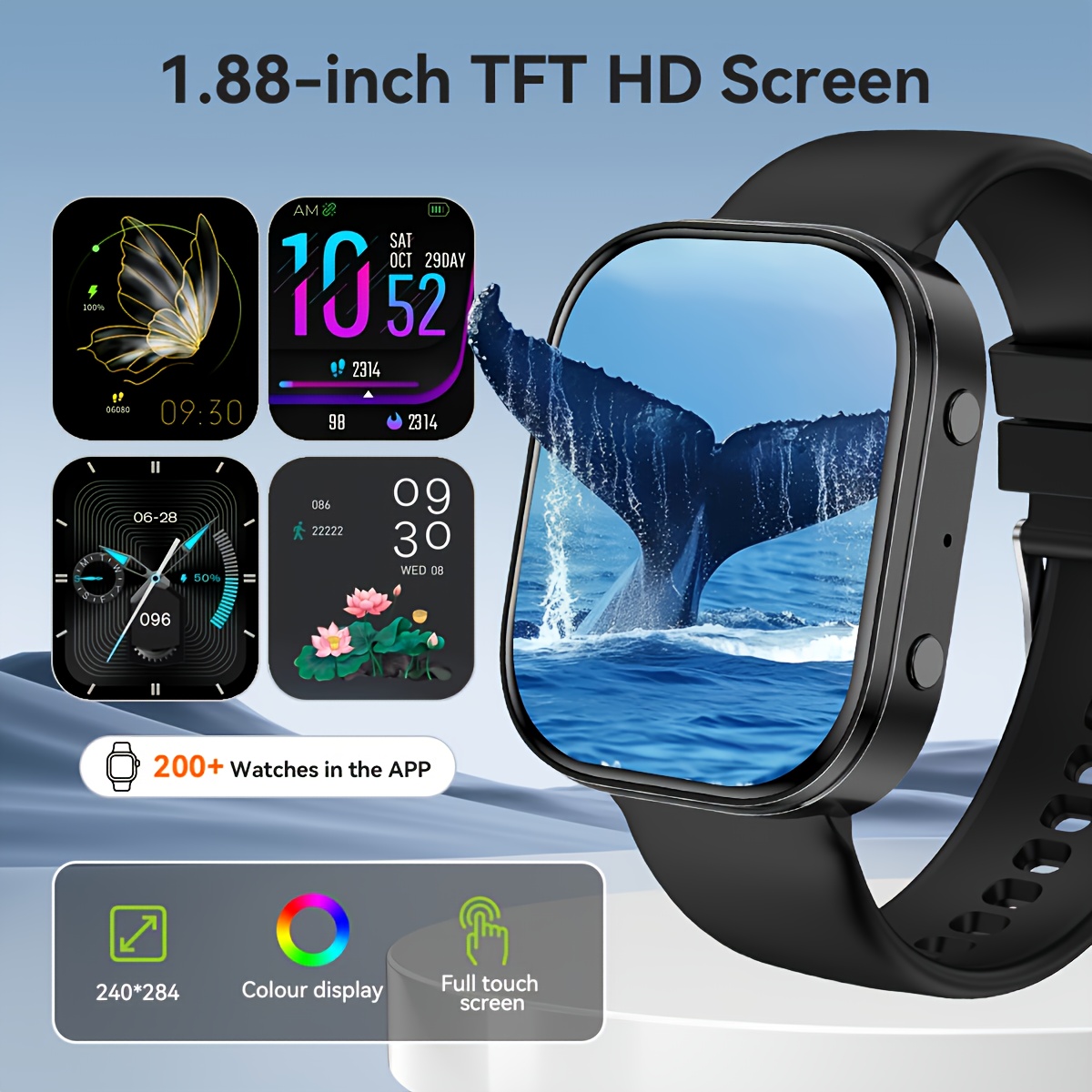 ERUN Smartwatch Compatible for iPhone & Android, Unisex Wireless with Wireless Calling, AMOLED HD Screen,, Activity Tracker, Step Counter, Monitor, Multi- Modes, Phone Calls Suitable for Men & Women - Image 11