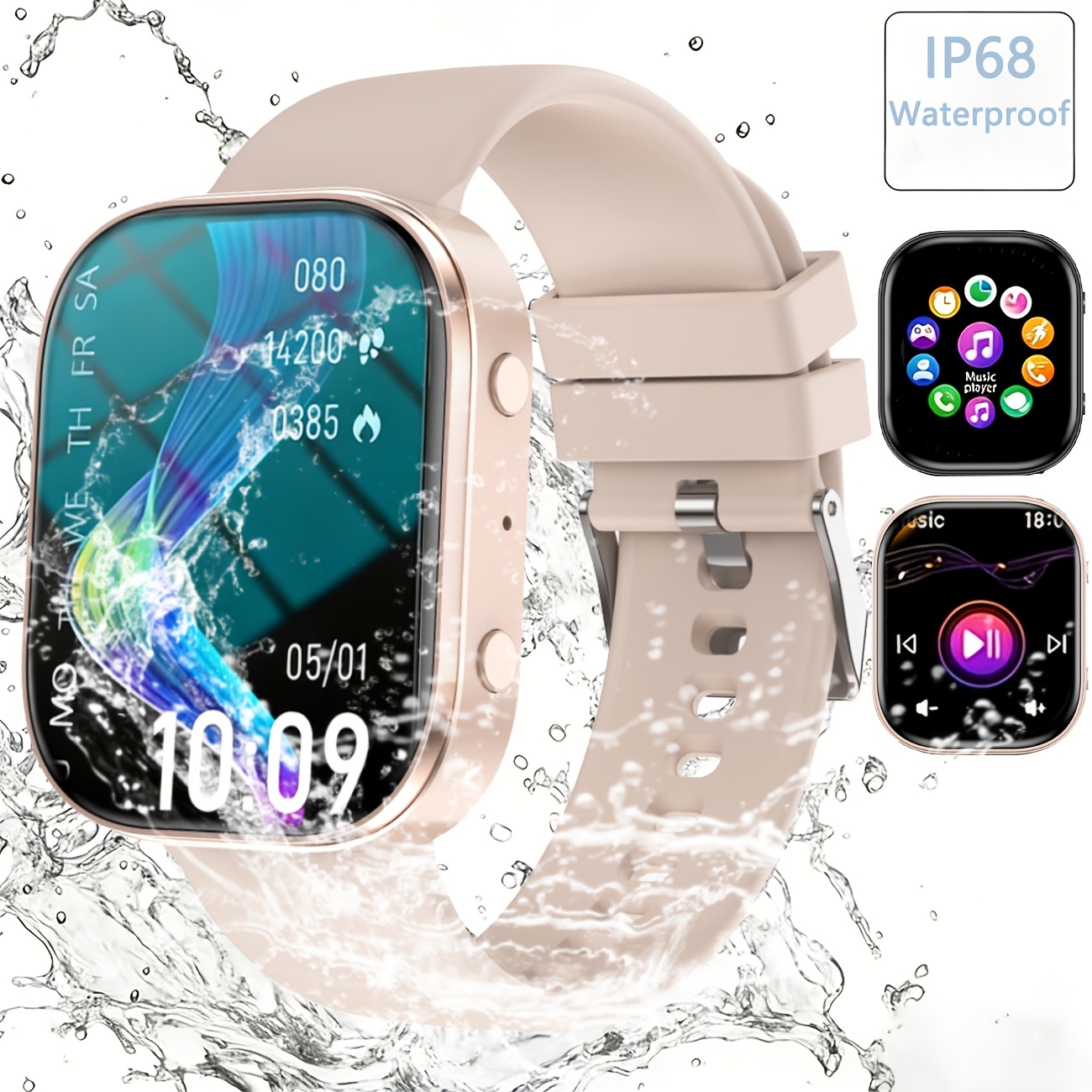 ERUN Smartwatch Compatible for iPhone & Android, Unisex Wireless with Wireless Calling, AMOLED HD Screen,, Activity Tracker, Step Counter, Monitor, Multi- Modes, Phone Calls Suitable for Men & Women - Image 2