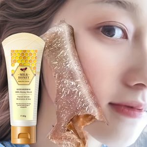 80g Honey Deep Cleansing Mask, Containing Natural Honey Essence and Moisturizing Factors, Deeply Cleans Pores, Removes Blackheads, Controls Oil for Oily Skin, and Moisturizes for Dry and Sensitive Skin. Essential for Daily Skincare Routine.