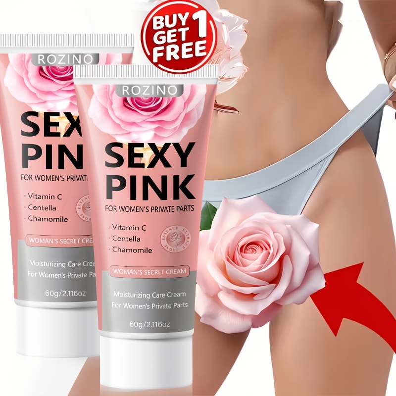 2pcs Women's Rose Intimate Cream, for Dry, Dull, Itchy, and Odorous Intimate Areas, Deeply Moisturizes, Hydrates, Firms & Softens Delicate Skin, Gentle and Non-irritating, Brightens Skin, Revitalizes, for a More Radiant Glow, Improves Dryness - Image 2