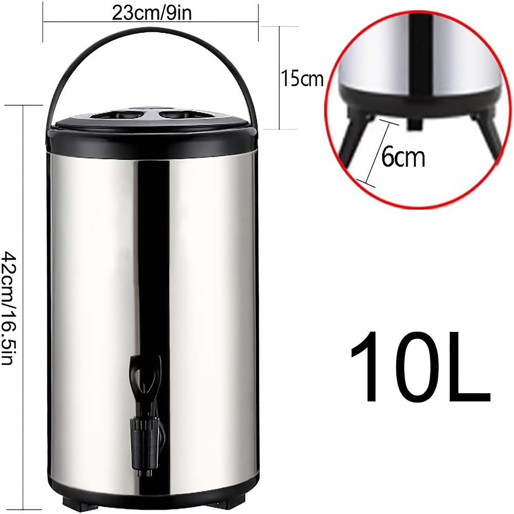 Premium Stainless Steel Insulated Beverage Dispenser | Foldable Legs, Rotating Carry Handle, Commercial Grade Thermal Urn for Coffee, Tea, Hot Chocolate & Cold Drinks, Ideal for Catering, Parties & Events