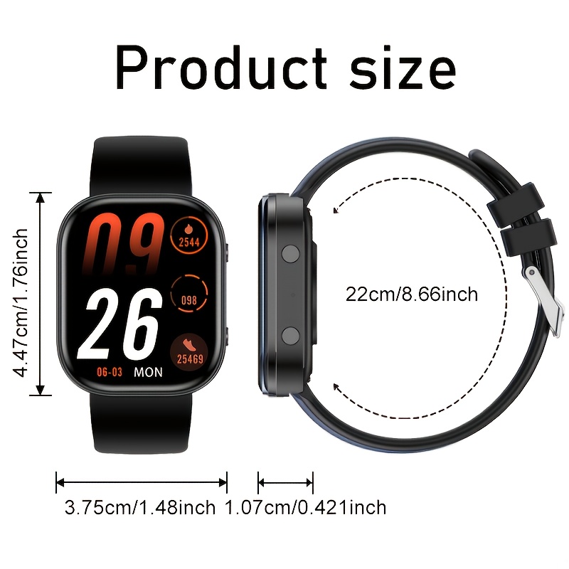 ERUN Smartwatch Compatible for iPhone & Android, Unisex Wireless with Wireless Calling, AMOLED HD Screen,, Activity Tracker, Step Counter, Monitor, Multi- Modes, Phone Calls Suitable for Men & Women - Image 5