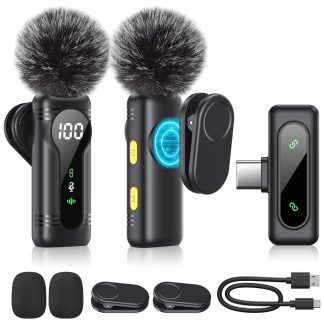 Completely Wireless, High-Quality Magnetic Lapel Mic, Crystal Clear Audio Capture, Noise Cancellation, Easy to Use, Ideal for Vlogging, Streaming, Podcasts, And Meetings