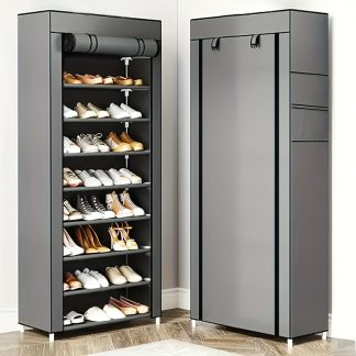 Modern Metal Shoe Rack Storage Box - Multifunctional, Rectangular, Dustproof, Breathable, Not Waterproof, Space-Saving, Provides Ample Shelving for Home Organization, Boxes, Cabinets, Shoe Racks, for Outdoor Storage.
