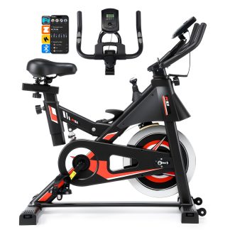 Kehot Indoor Exercise Bike | Silent Magnetic Resistance | LCD Display | Heart Rate Monitor | 6-Level Adjustable Handlebar & Seat | Built-in Stand & Water Bottle Holder | 150kg Capacity | Smooth, Quiet Home Fitness Trainer