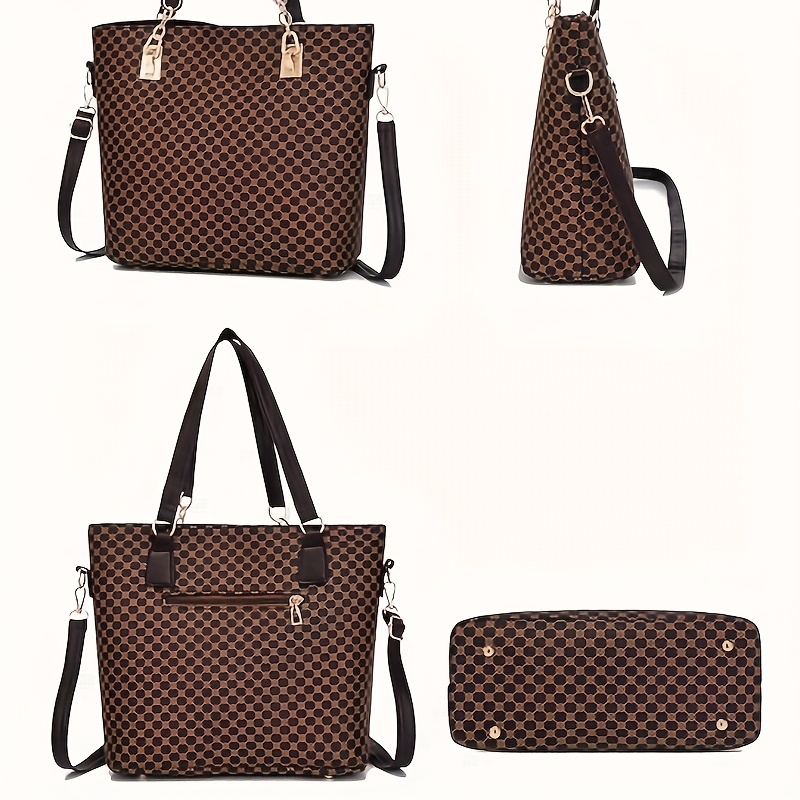 6pcs Set of Large-Capacity Multi-Functional Handbags - Fashionable And Easy Floral Print Design, Versatile Crossbody Bag, Shoulder Bag And Small Handbag Combination, Essential for Daily Commuting And Travel - Image 6