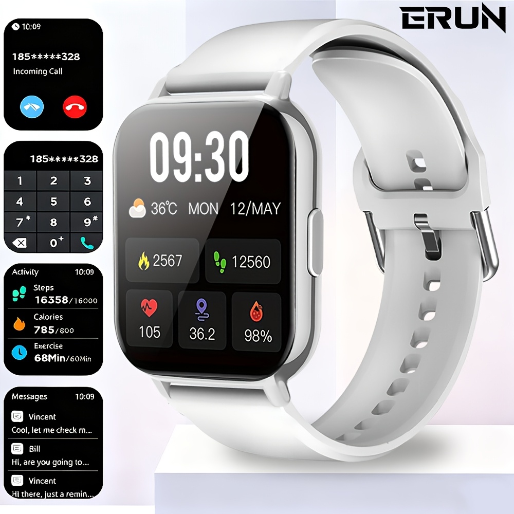Sports Smart Watch, 4.65cm Full Touch Screen Display with Message, Answer Make Call Smartwatch, Sleep Monitoring, Sports Pedometer, Information Alerts, for iPhone Android Phones, Smartbands Fitness Watch for Women Men Friend Gift, Birthday Gift - Image 17
