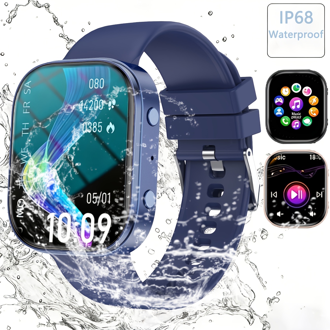 ERUN Smartwatch Compatible for iPhone & Android, Unisex Wireless with Wireless Calling, AMOLED HD Screen,, Activity Tracker, Step Counter, Monitor, Multi- Modes, Phone Calls Suitable for Men & Women - Image 9