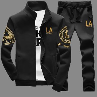 Men's Spring/Autumn Casual Sport Zip-Up Cardigan Set