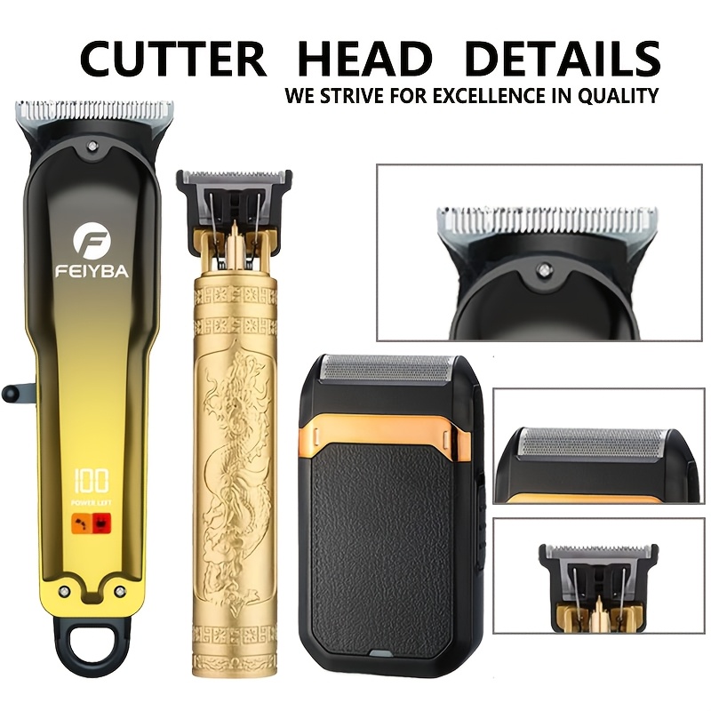 3PS/2PS Professional Rechargeable Hair Clipper Set - Professional Hair Clipper, Sideburn Trimmer, Electric Shaver, USB Charging, Fine Trimming of Hair And Beard, The Most Ideal Holiday Gift for Men! - Image 10